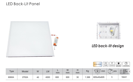 競争力のあるコスト 40W 60*60 平方境界LEDライトパネルフレーム オフィス/ビル