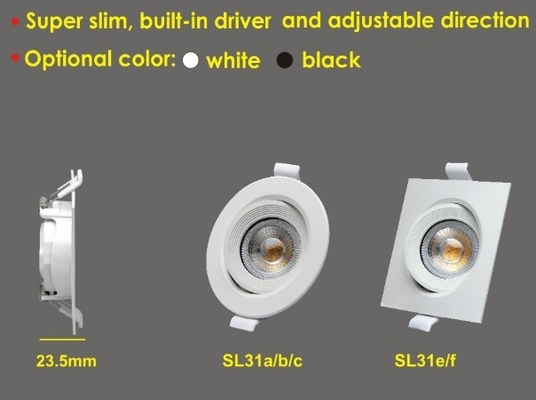 モダンデザイン 3W 7W 9W LEDミニスーパースリムダウンライト