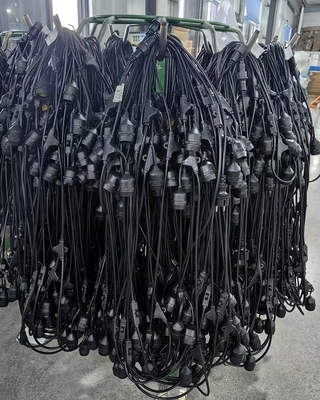 100M 防水 屋外 吊り付け ストリング 電球 200pcs ホールダー 無電球 CCT 2700K