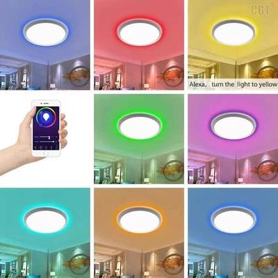 アルミ合金 LED スマートライト 30w スリム ツヤ Wifi スマート LED 天井ライト
