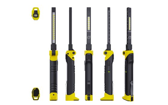 ホワイト LED ワークライト 6500K CRI 95 IP65 IK07 USB-C 15000 時間稼働寿命