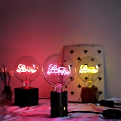 LED フィラメント 電球 ハッピー ファミリー レター 電球 0.2kg ユニークな螺旋型 LED 装飾灯