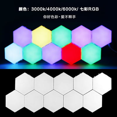LEDモジュール式夜光 六角量子設計と制御付きのクリエイティブタッチランプ