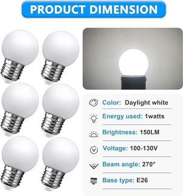 LED バスルーム バニティ ライト 球球 15W 相当 E26 中程度のスクリューベース 冷たい白