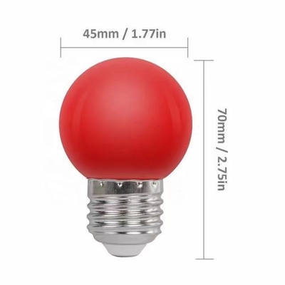 LED G45 グローブ クリスマスライト 1W カラーナイト ミニエディソン E26 15W 相当赤電球