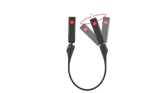 500/250lm 2600mah 再充電電池 LED ネックライト 黒色 80 Ra CRI