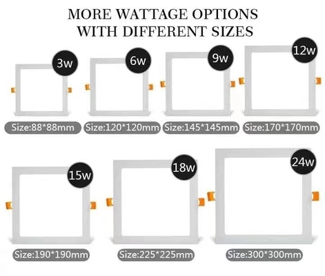長持ちするスラムLEDパネルライト 3W 6W 9W 12W 24W 28W 作業寿命 30000時間