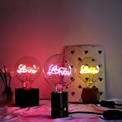 80 Ra クリア アンバー G125 シリーズ ディムブル LED フィラメント ランプ マニュアル ボタン スイッチ モード 4W