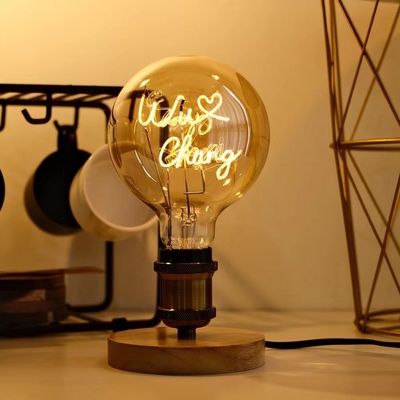 ホテル LED フィラメント ランプ 4W G125 シリーズ 暗くなるガラス 透明 アンバーベース エジソン ランプ