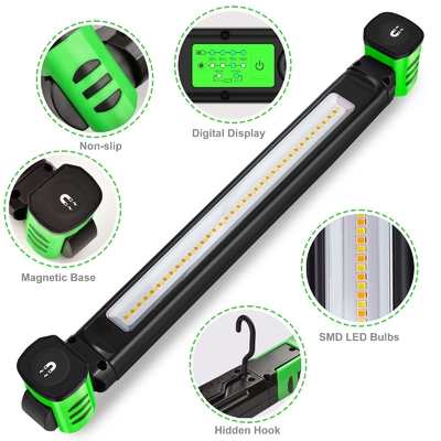 IP80 LED ワークライト 1600 ルメン 双色温度 360 度 磁気とフック
