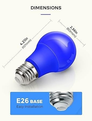 青いLED電球 A19 9W E26 屋外クリスマス照明と回路設計のための非暗色