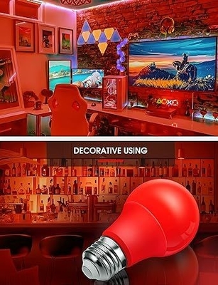 E26 レッド LED ランプ A19 9W バレンタインデー 屋内 玄関 感謝祭 年の飾り付け