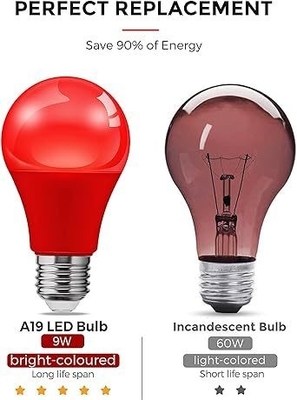 E26 レッド LED ランプ A19 9W バレンタインデー 屋内 玄関 感謝祭 年の飾り付け
