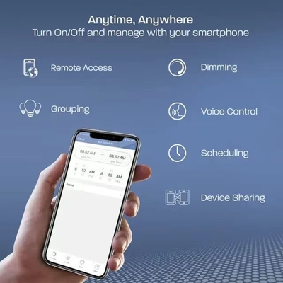 ワイヤレスBluetooth TUYA APP制御 LED電球 色の変化と光の暗さ