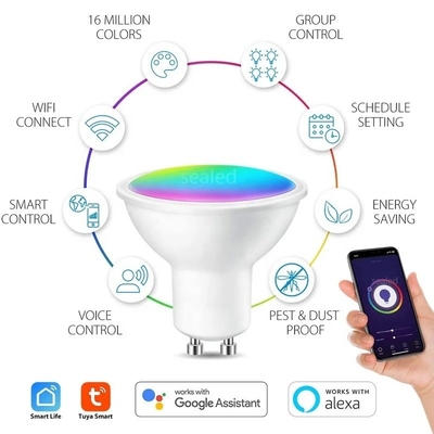 リモコン スマート WiFi GU10/MR16 スポット ランプ Google アレクサとディミング サポート