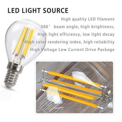 ETL リスト C35 E11 LED フィラメント 電球 4W 120C 調節可能 500lm 0.06kg エネルギー節約
