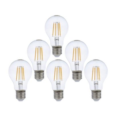 ETL リスト A19/A60 3000K 7W AC110V E26 15000 時間寿命のディム可能な電球