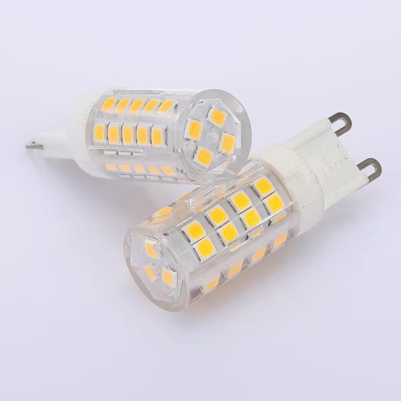 G9 LED電球 4W 40ワット T4 暗調 2700K 柔らかい暖かい白 120V 点滅しないチェンダリアライト 450LM