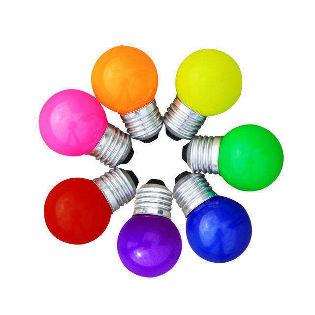 色彩のあるLED電球 1W 2W G45 ゴルフ E14 B22 E27 照明とガラス素材設計